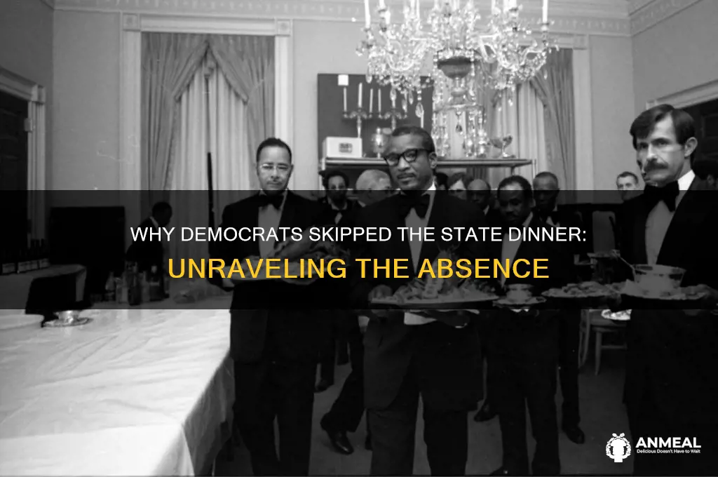 why were there no democrats at state dinner