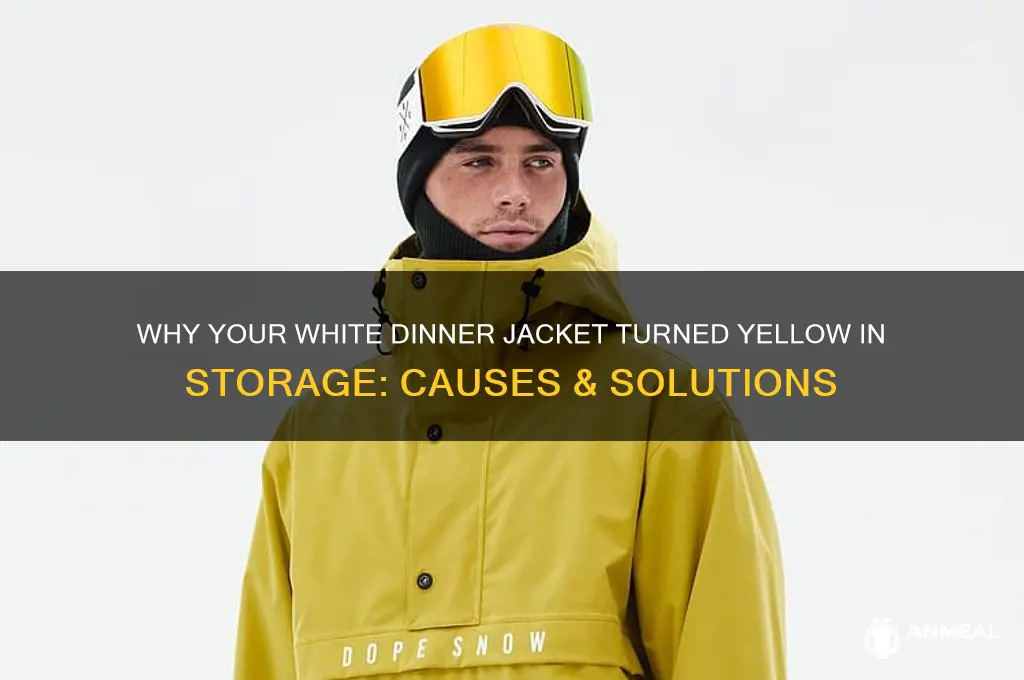 why white dinner jacket turned yellow in storage