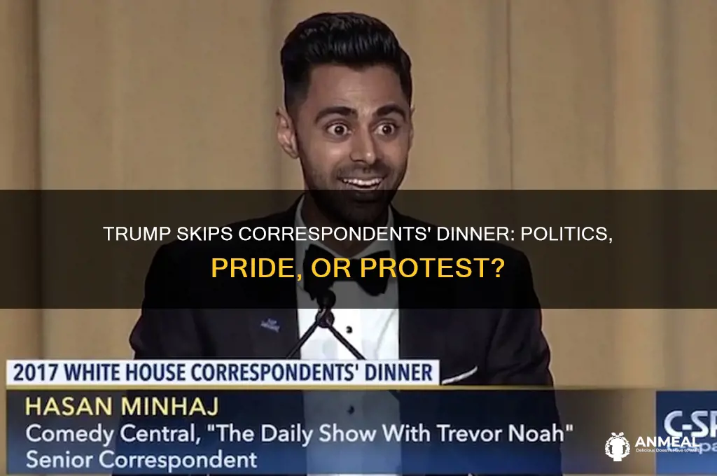 why wont trump goto the correspondents dinner