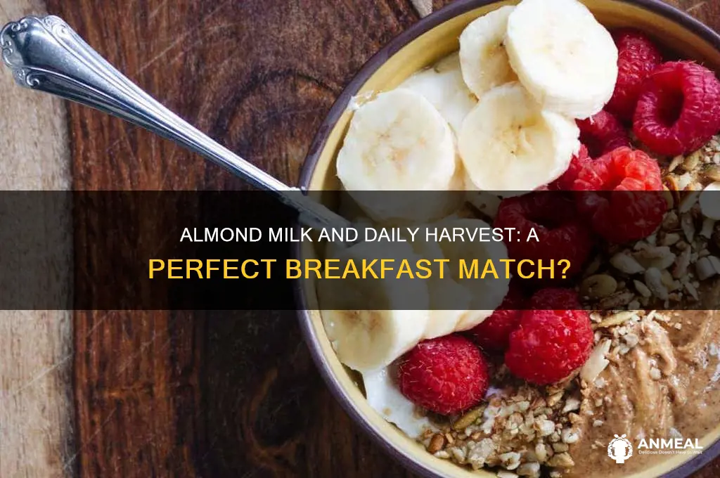 will almond milk work for daily harvest activated breakfasts