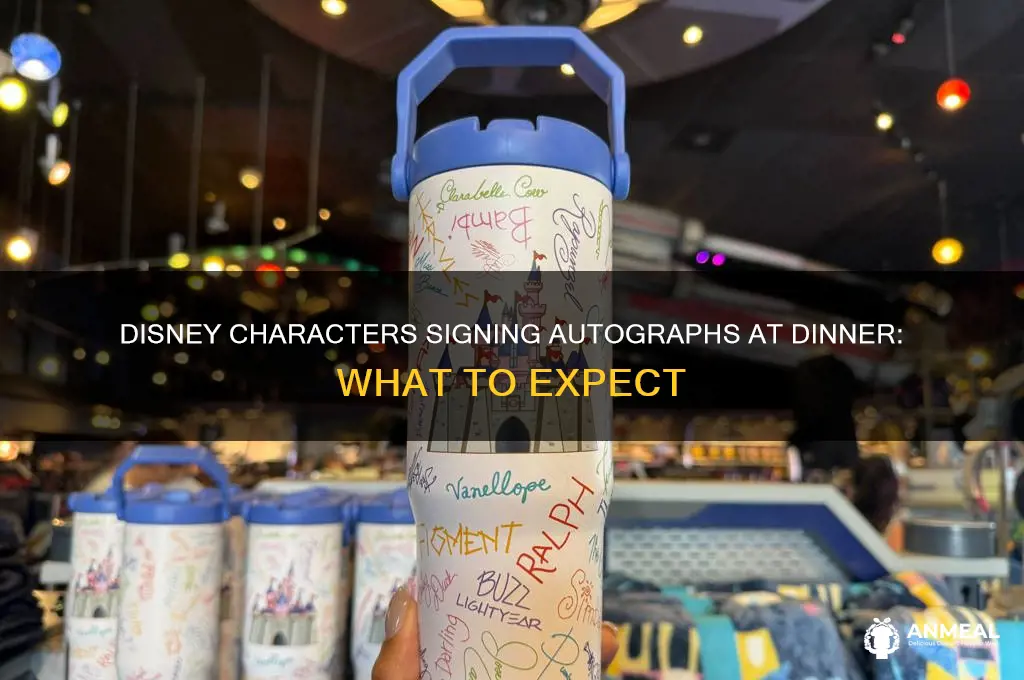 will disney characters sign autographs at dinner