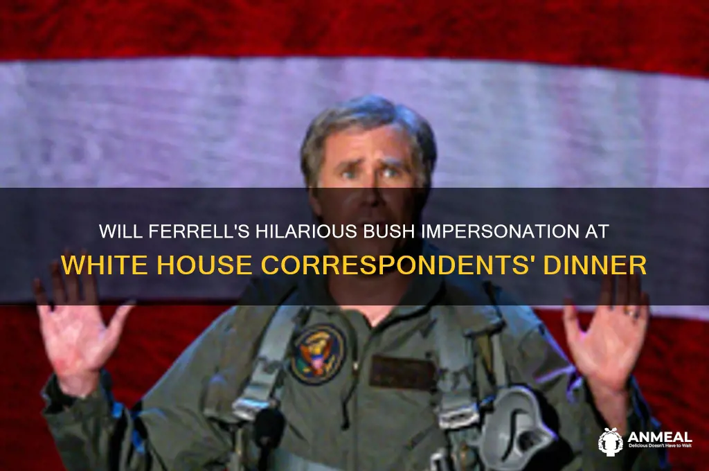 will farrell as bush at white house corespondant dinner