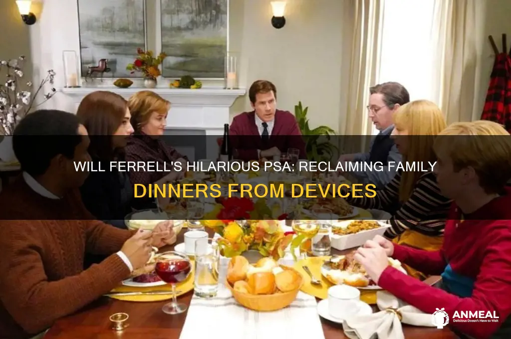 will ferrell device free dinner psa