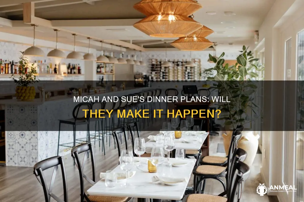 will micah and sue went to dinner