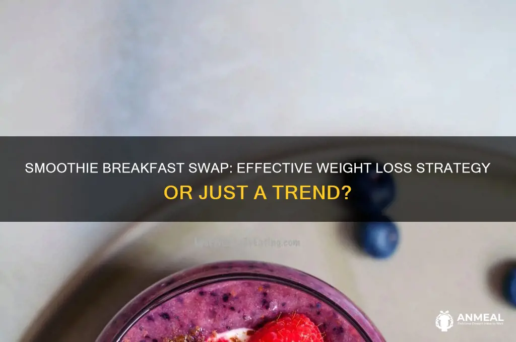 will replacement breakfast with a smoothie for weight loss