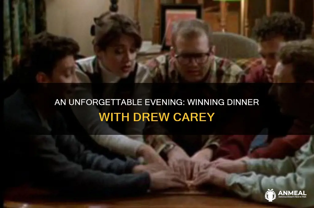 won a dinner with drew carey