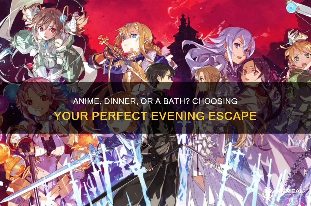 would you like dinner a bath or me anime