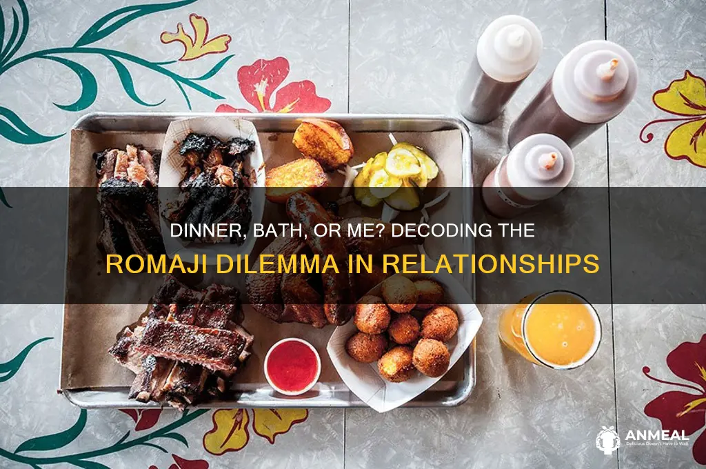 would you like dinner a bath or me romaji