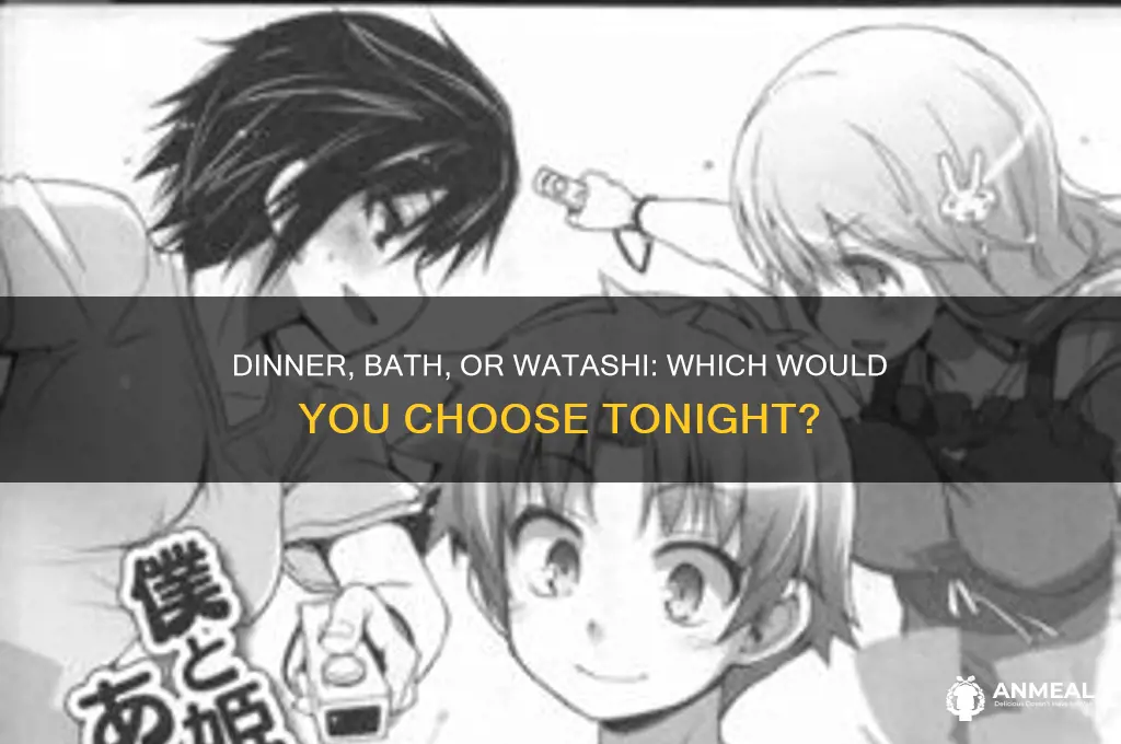would you like dinner a bath or watashi